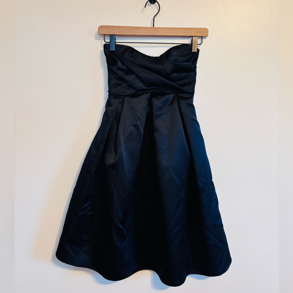 Elegant navy Strapless Dress
